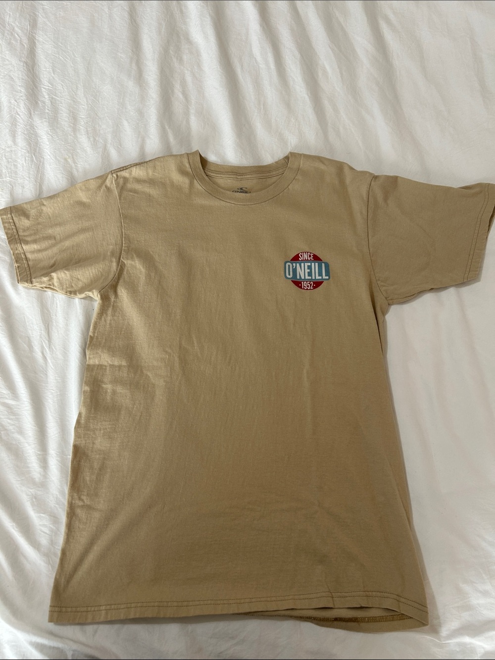 O'Neill Tan Short Sleeve Tee with Chest Logo